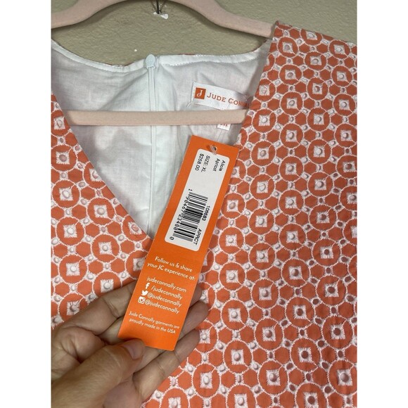 Jude Connally Kerry  Dress Bamboo Lattice Apricot Jude Cloth V‎ Nk XL. $218 - Picture 13 of 13